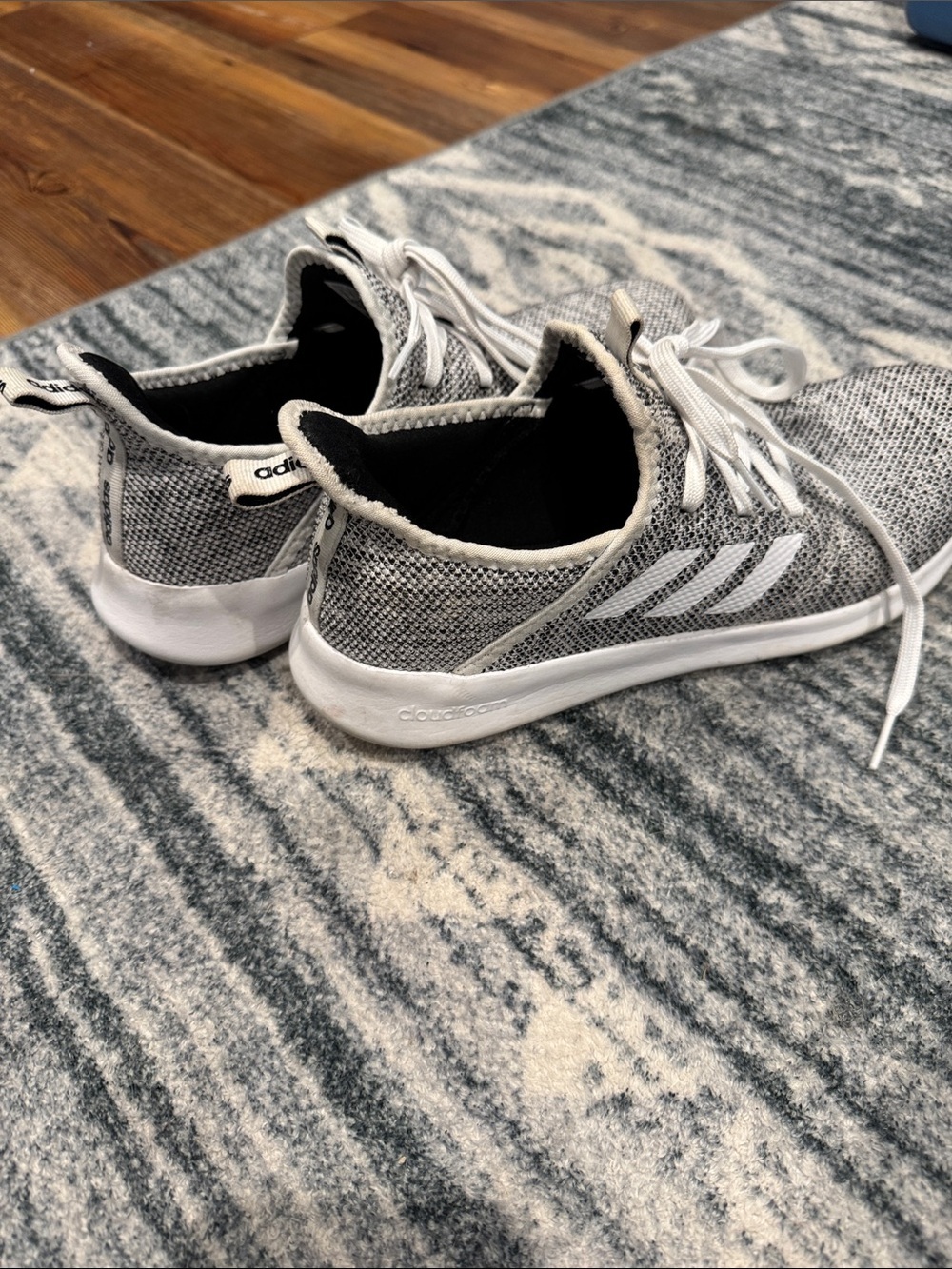adidas Gray & White Knit Cloudfoam Sneakers - Picture 3 of 5
